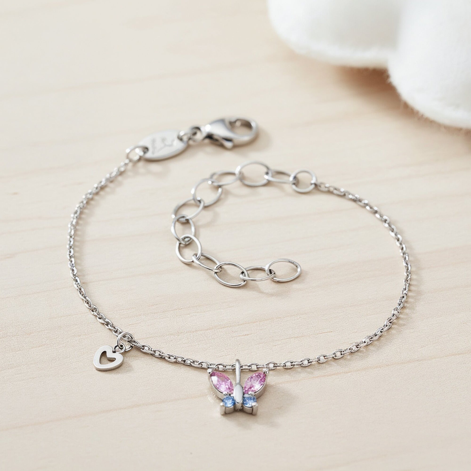 engelsrufer-kinder-armband-edelstahl-herzengel-schmetterling-mit-zirkonia image 2