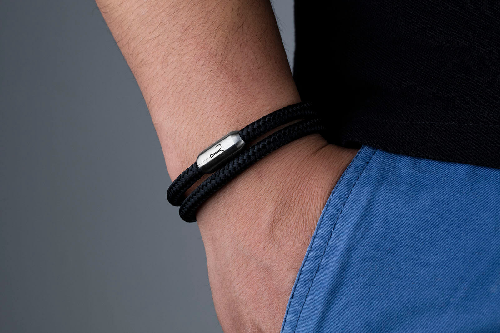 fischers-fritze-garnele-albert-segeltau-armband-schwarz image 2