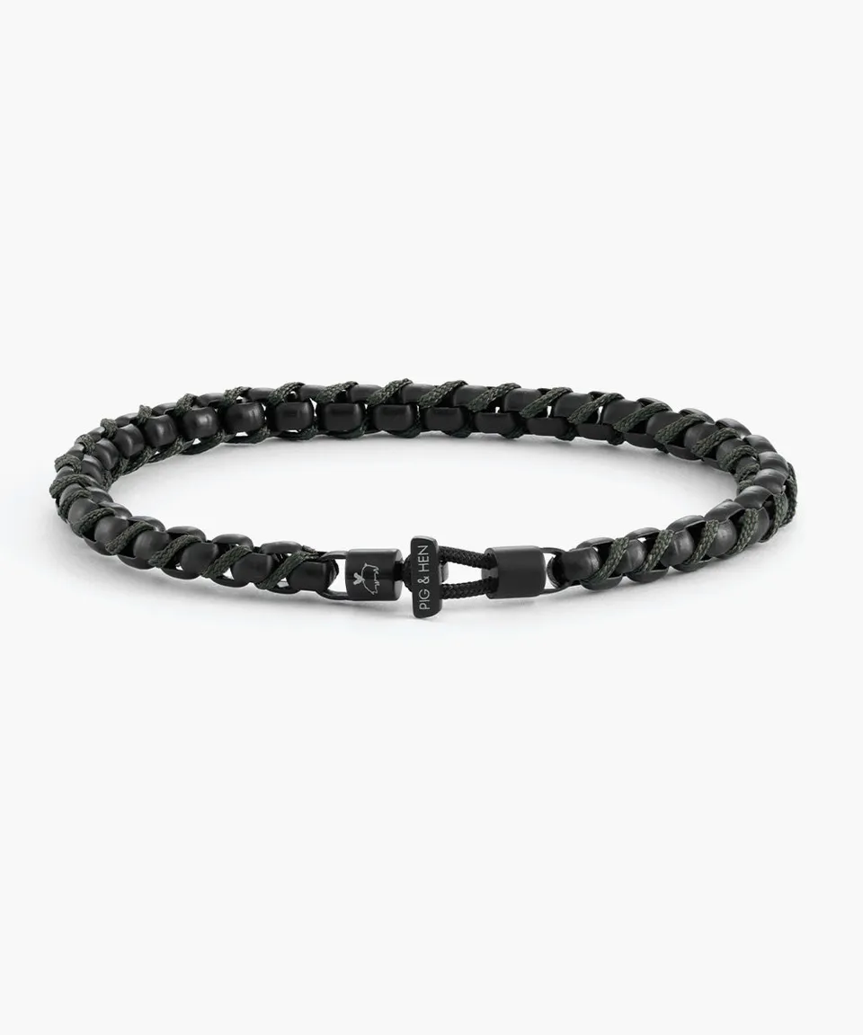 pig-hen-catena-venetian-army-black-herrenarmband-edelstahl image 1