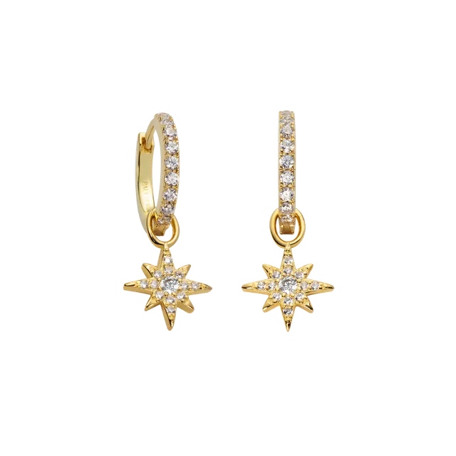 paul-hewitt-windrose-hoops-gold-creolen-aus-925er-sterling-mit-zirkonia image 1