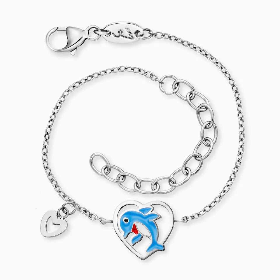 engelsrufer-herzengel-kinder-armband-edelstahl-delfin-blau-mit-emaille image 1