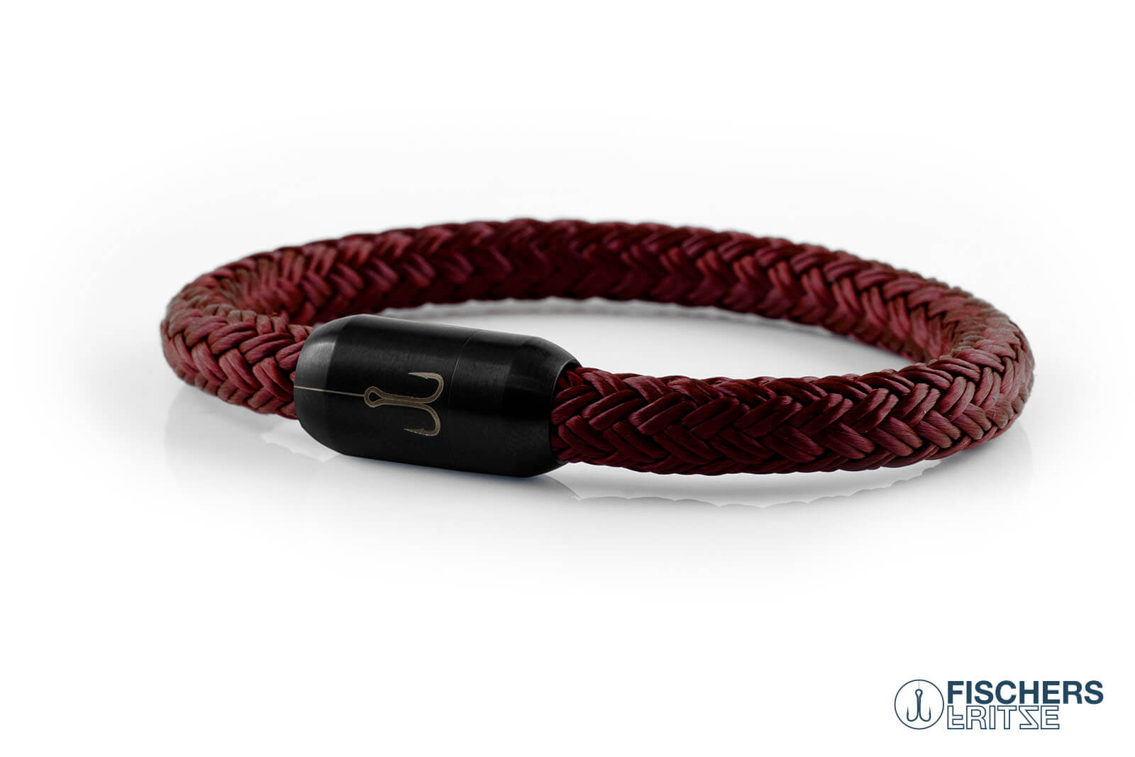 fischers-fritze-torpedomakrele-gustav-segeltau-armband-dunkelrot-8-mm image 1