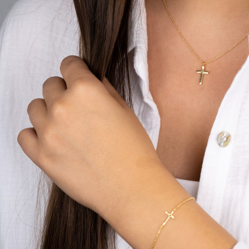 engelsrufer-armband-925er-silber-kreuz-gold image 3
