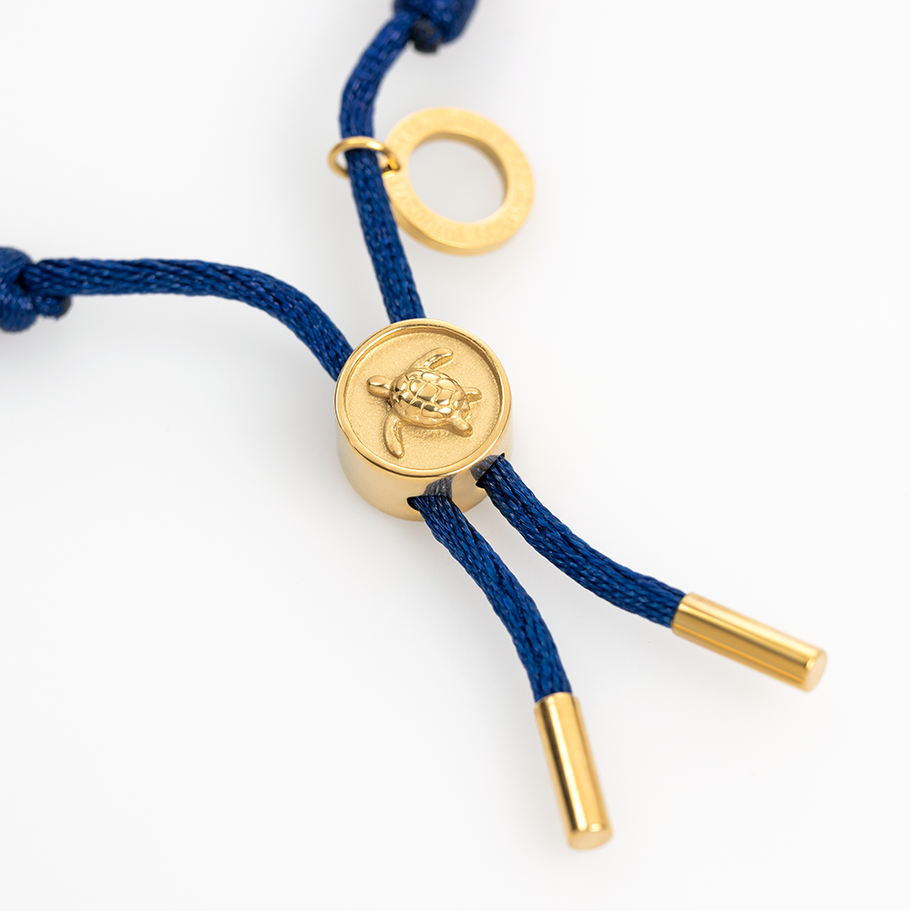 paul-hewitt-turtle-anchor-chain-armband-gold-navy image 3