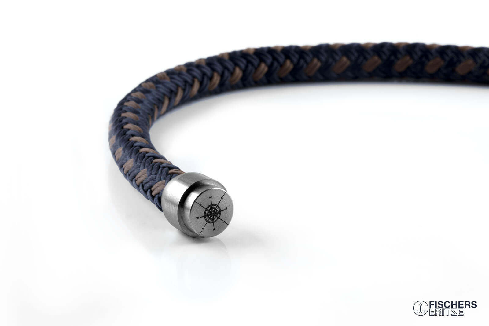 fischers-fritze-makrele-fynn-segeltau-armband-marineblau-braun image 7