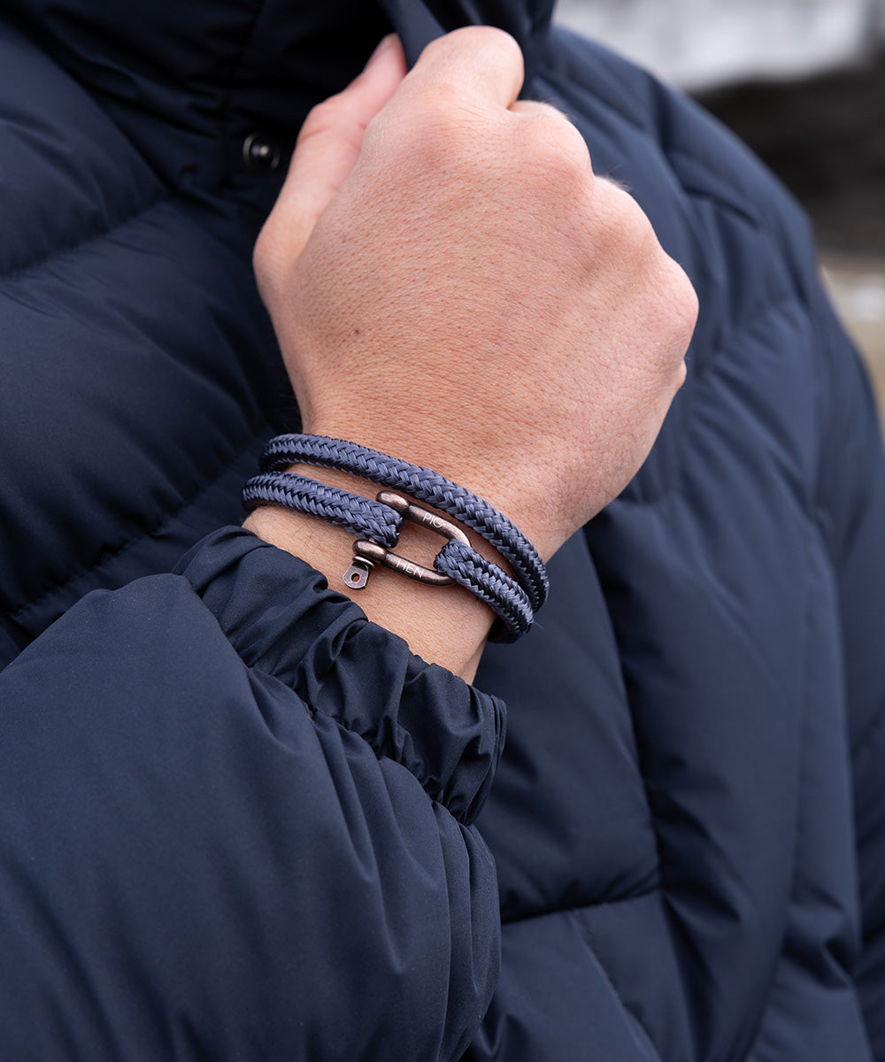 pig-hen-salty-steve-slate-gray-bronze-herren-seilarmband-grau image 2