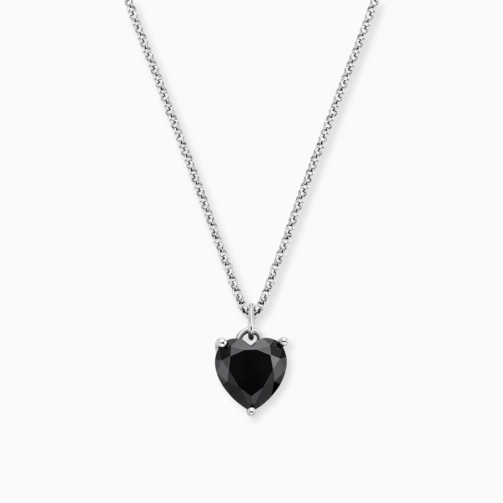 engelsrufer-halskette-925er-silber-herz-shiny-mit-zirkonia-schwarz image 1