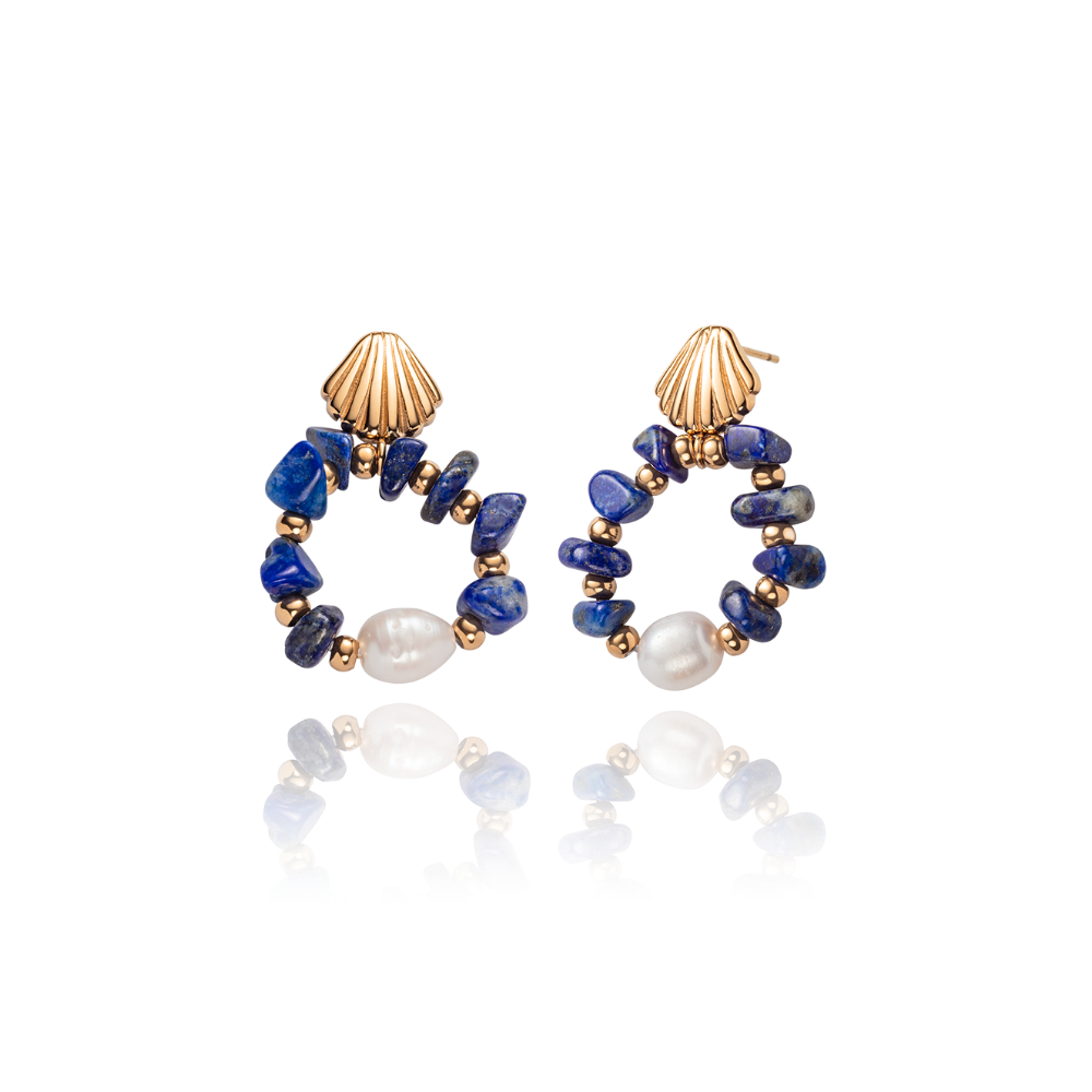 paul-hewitt-scallop-stone-ohrring-ros-gold image 1