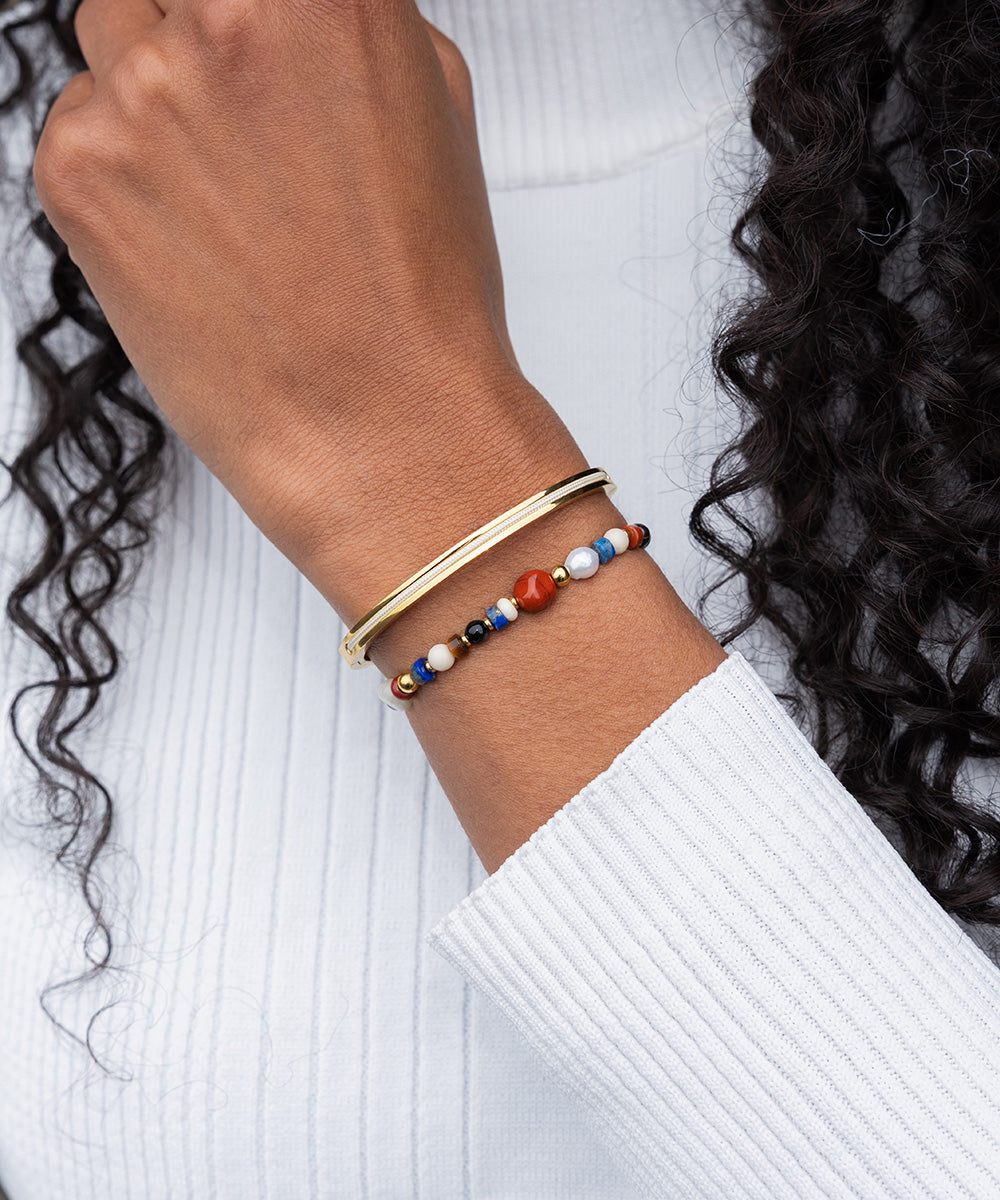 pig-hen-mosaic-aurora-maya-lou-ivory-armband-set-gold-damen image 2