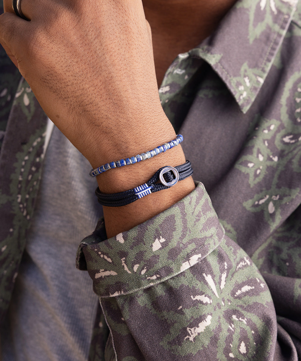 pig-hen-brontide-okinawa-don-dino-armband-set-blau-silber-herren image 3