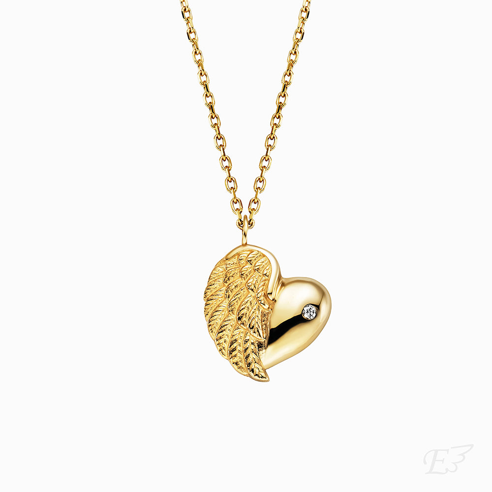 engelsrufer-halskette-375er-gold-herzfl-gel-mit-diamant image 1