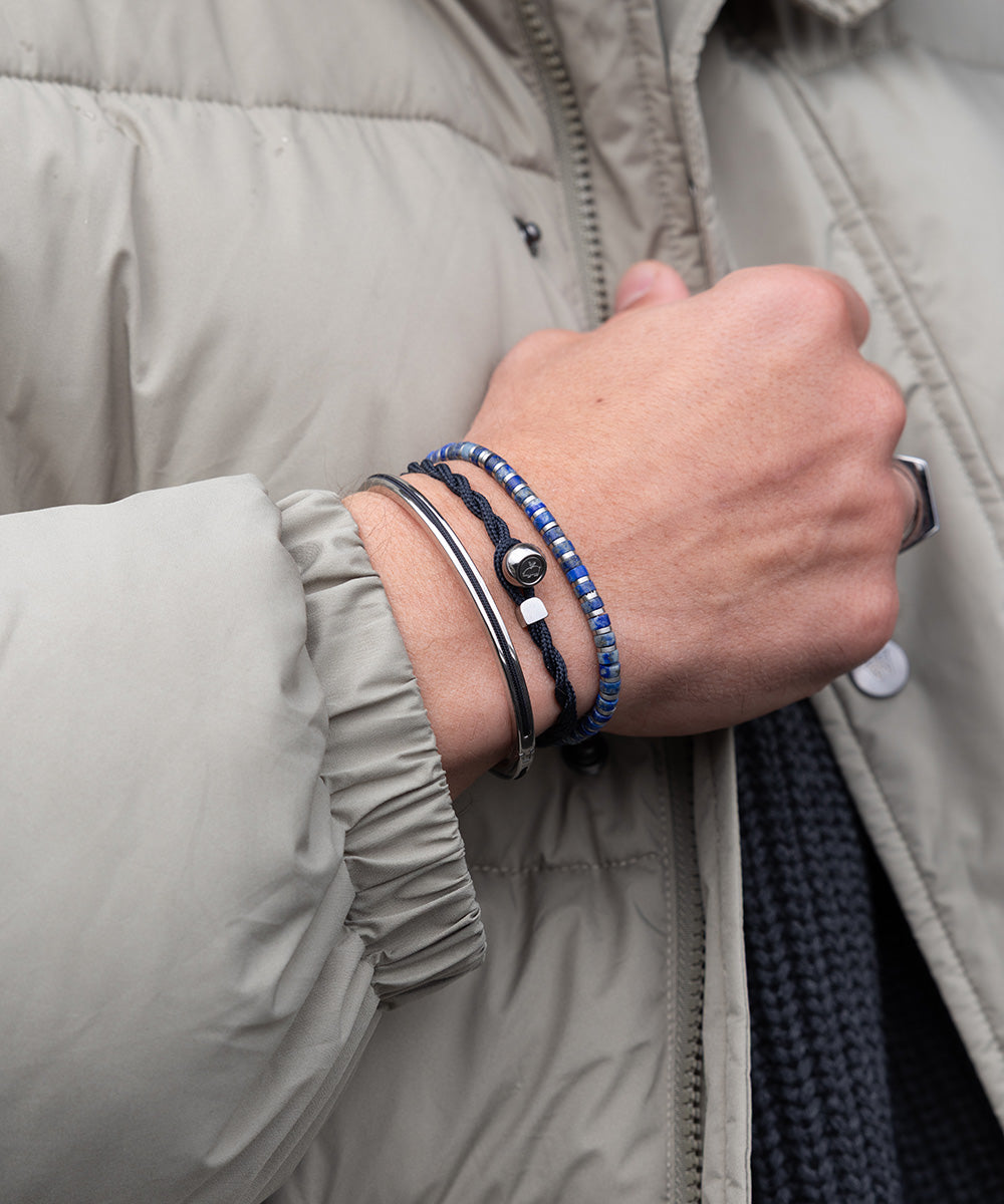 pig-hen-brontide-4mm-herren-perlenarmband-okinawa-silber-verstellbar image 2