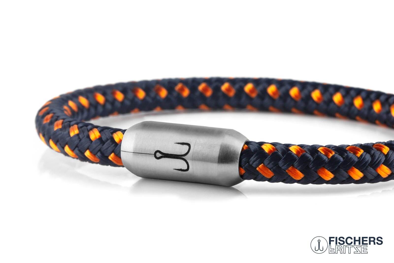 fischers-fritze-krabbe-wilma-armband-6mm-marineblau-orange image 6