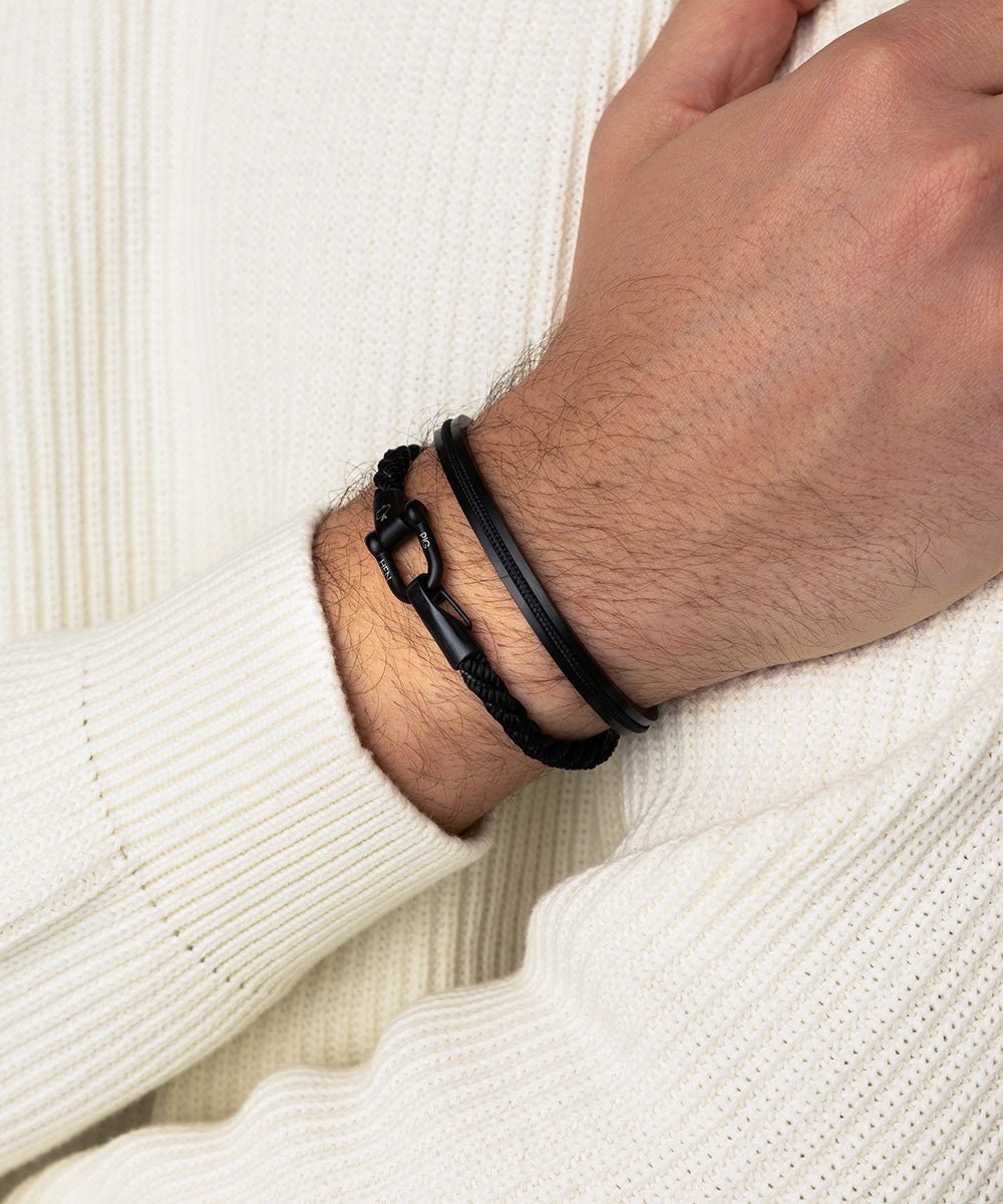 pig-hen-lobster-larry-herren-seil-armband-schwarz-black image 2