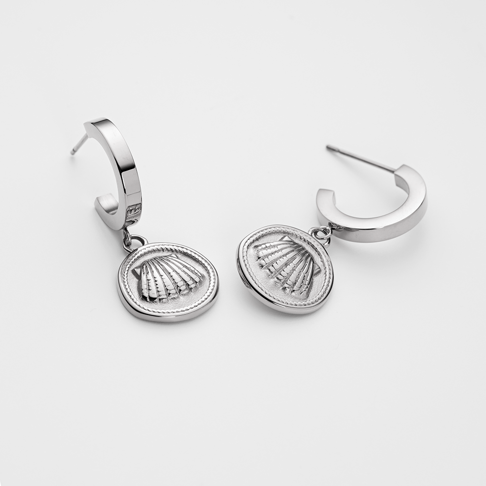 paul-hewitt-scallop-coin-ohrring-silber-muschel-m-nz-ohrringe image 2