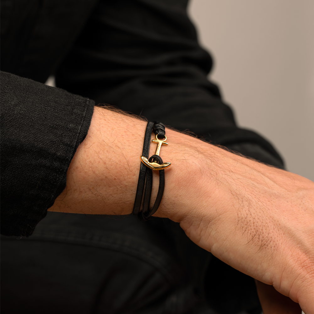 paul-hewitt-the-anchorband-midnight-lederarmband-herren image 2