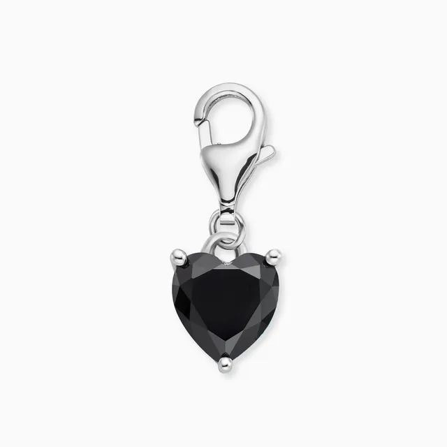 engelsrufer-charm-925er-silber-herz-shiny-mit-zirkonia-schwarz image 1