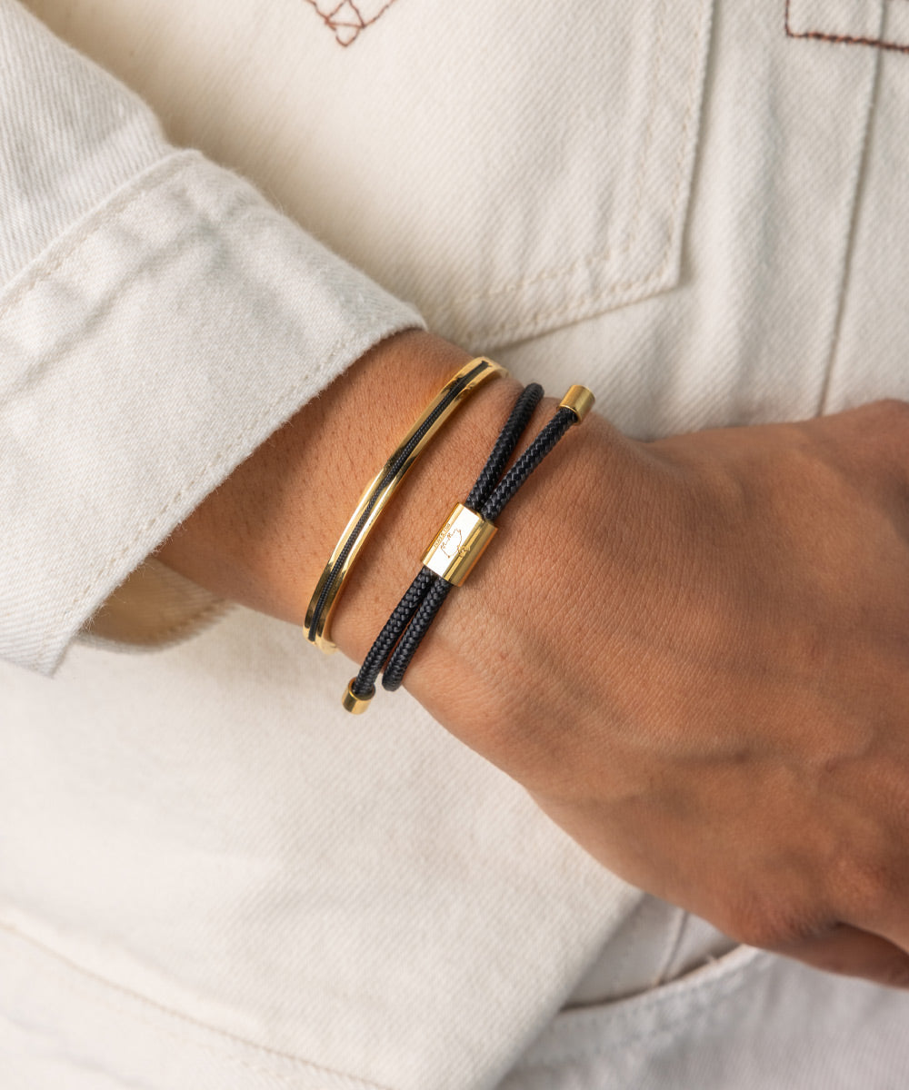 pig-hen-lewis-armband-schwarz-gold image 2