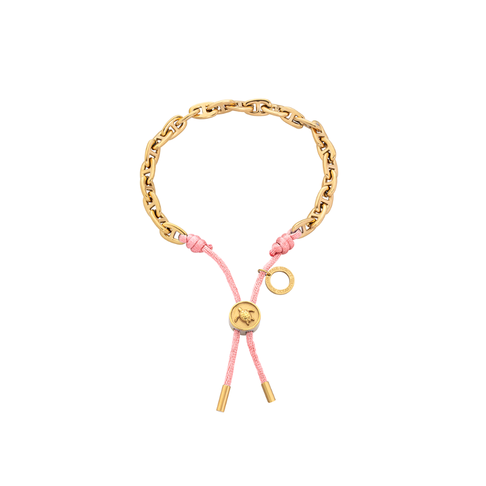 paul-hewitt-turtle-anchor-chain-armband-gold-rosa image 1