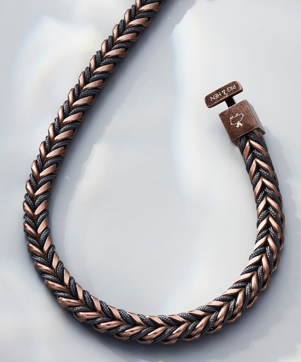 pig-hen-catena-foxtail-herren-armband-slate-gray-bronze image 4