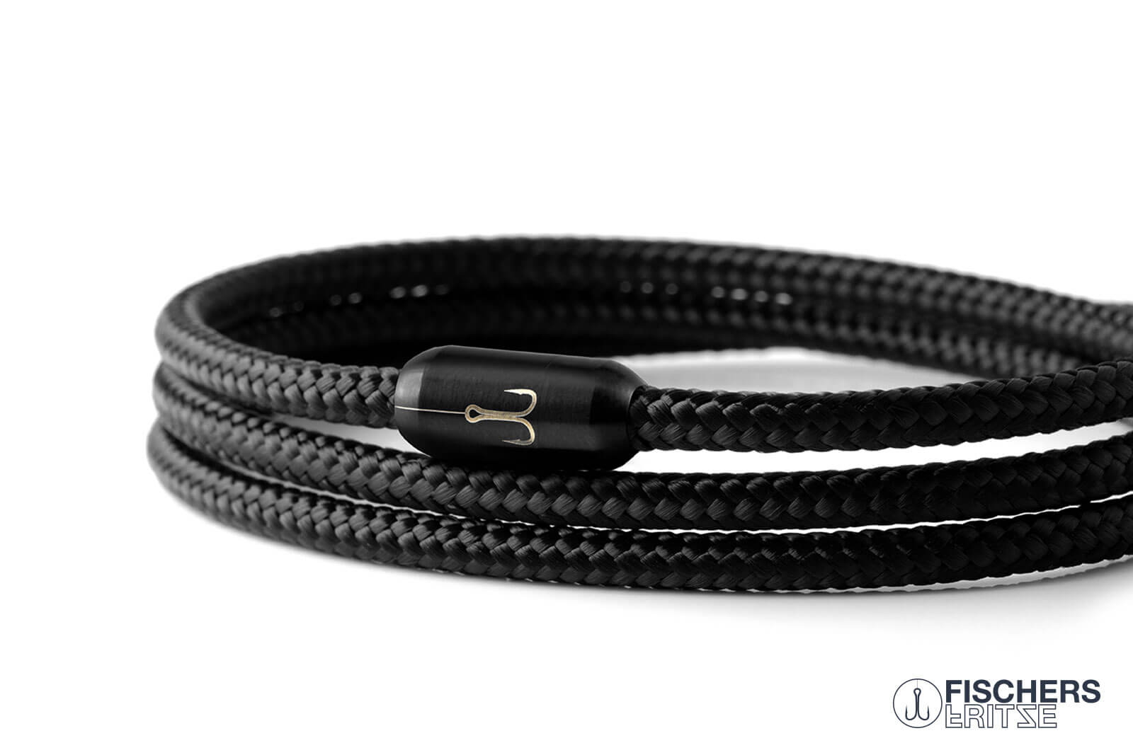 fischers-fritze-torpedoforelle-karl-segeltau-armband-schwarz-4mm-3-fach image 7