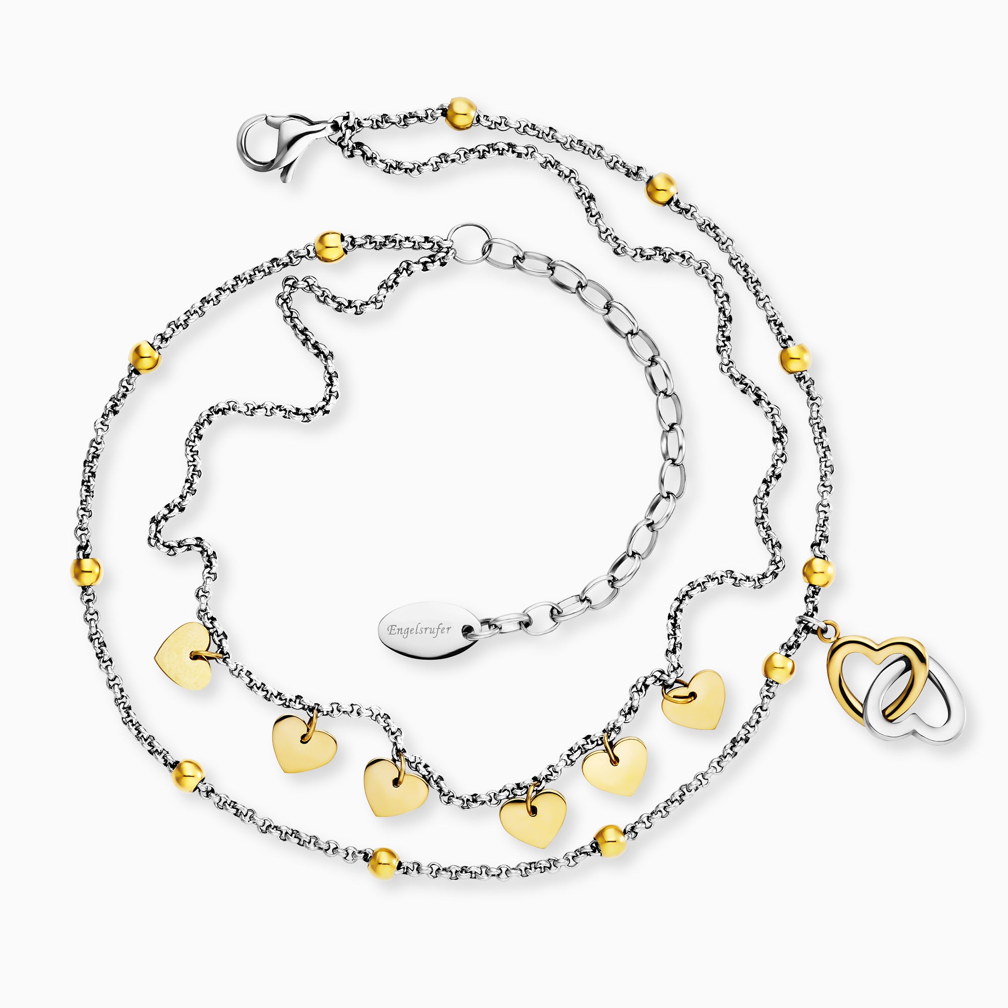 engelsrufer-with-love-fu-kette-edelstahl-herzen-bicolor image 1