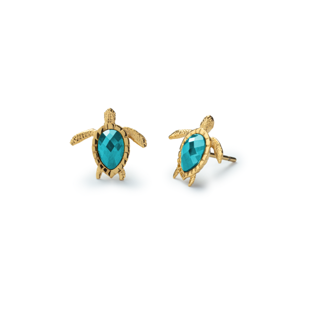 paul-hewitt-turtle-ohrring-aquamarine-gold-damen-ohrstecker-schildkr-te image 1