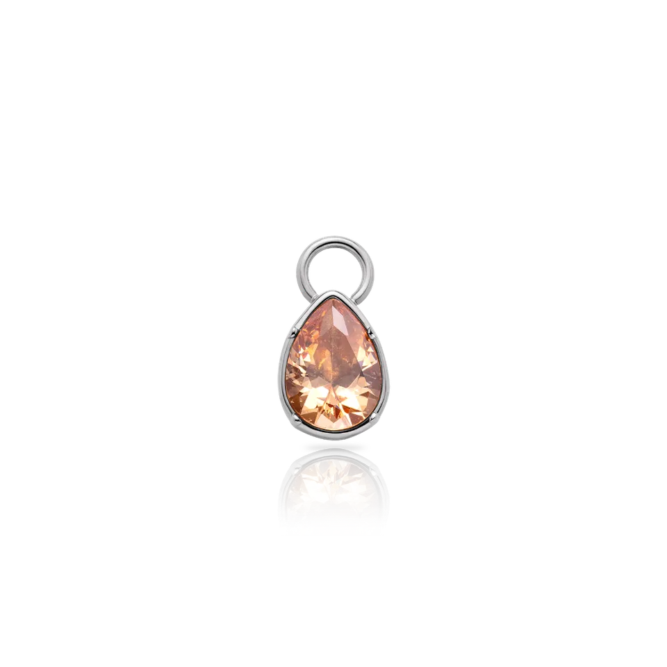 paul-hewitt-stone-charm-peach-silber-orangefarbener-edelstein-charm image 1