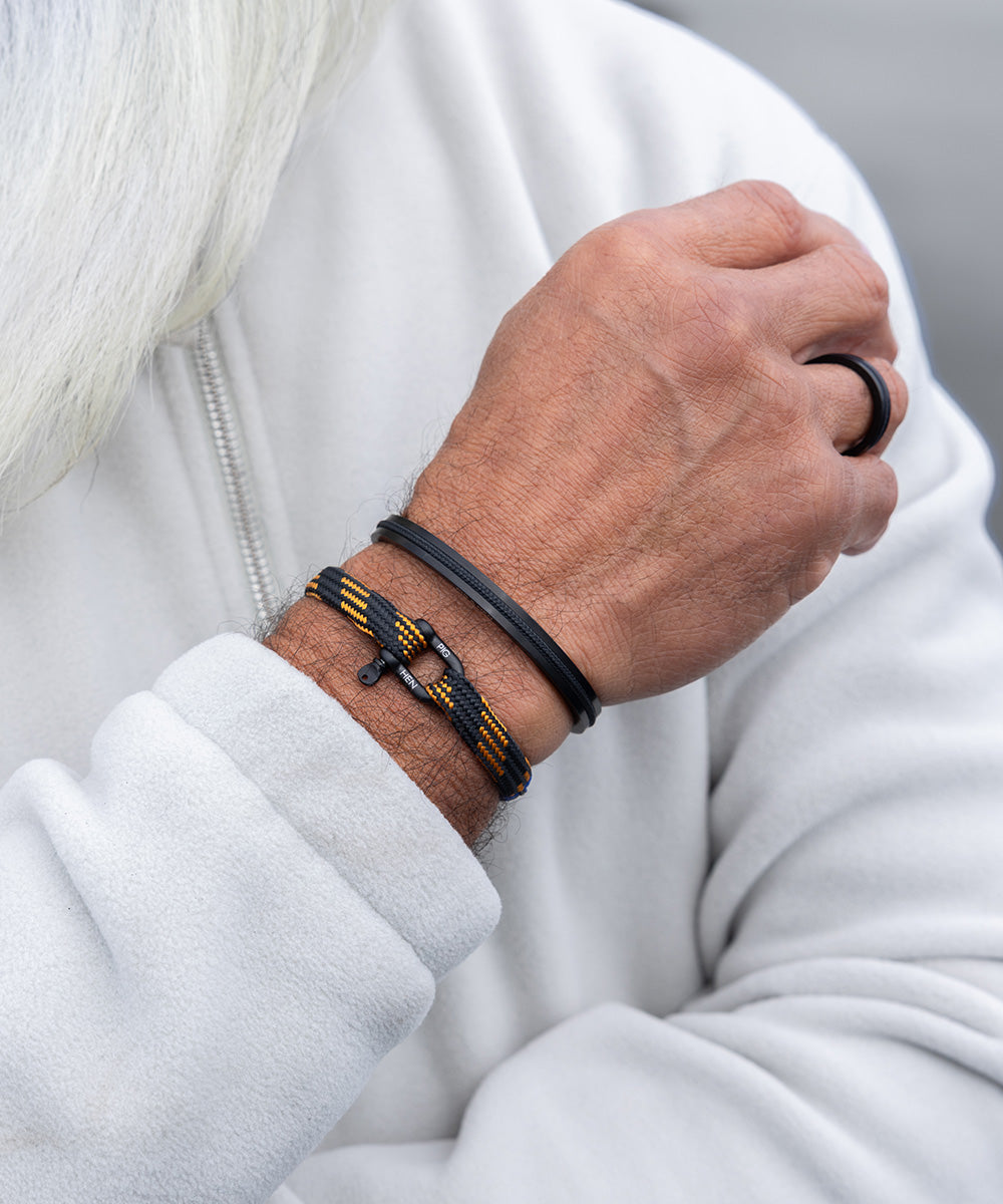pig-hen-vicious-vik-navarch-armband-ring-set-schwarz-orange-herren image 3