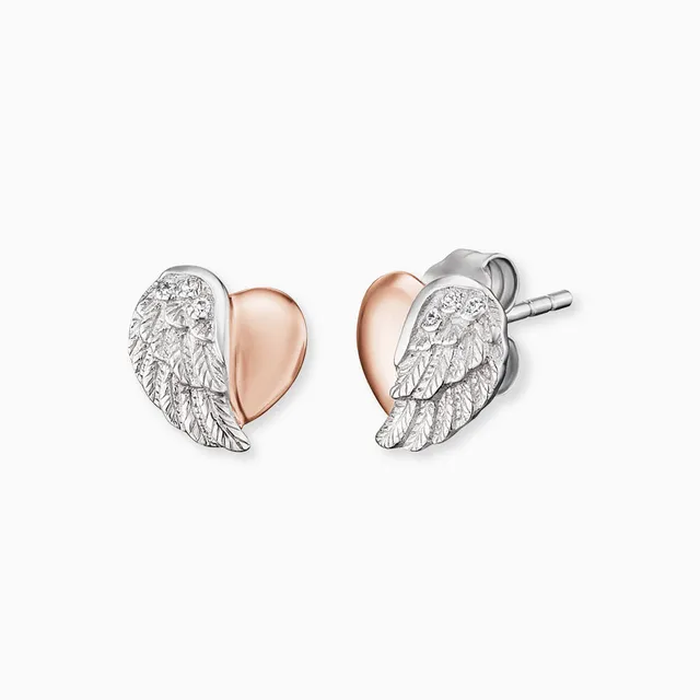 engelsrufer-ohrstecker-with-love-herzfl-gel-bicolor-mit-zirkonia image 1