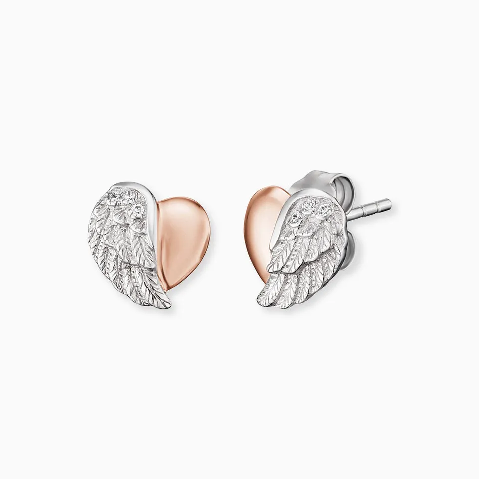 engelsrufer-ohrstecker-with-love-herzfl-gel-bicolor-mit-zirkonia image 1