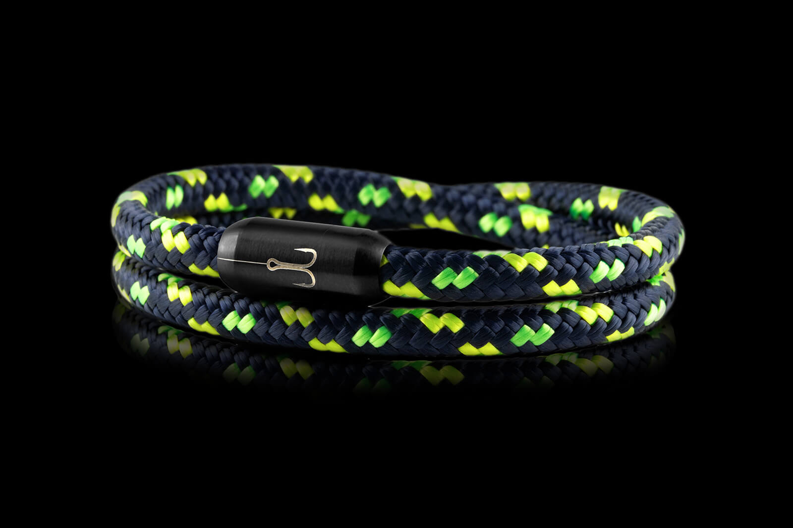 fischers-fritze-torpedogarnele-neo-segeltau-armband-marineblau-neongelb-neongr-n image 1