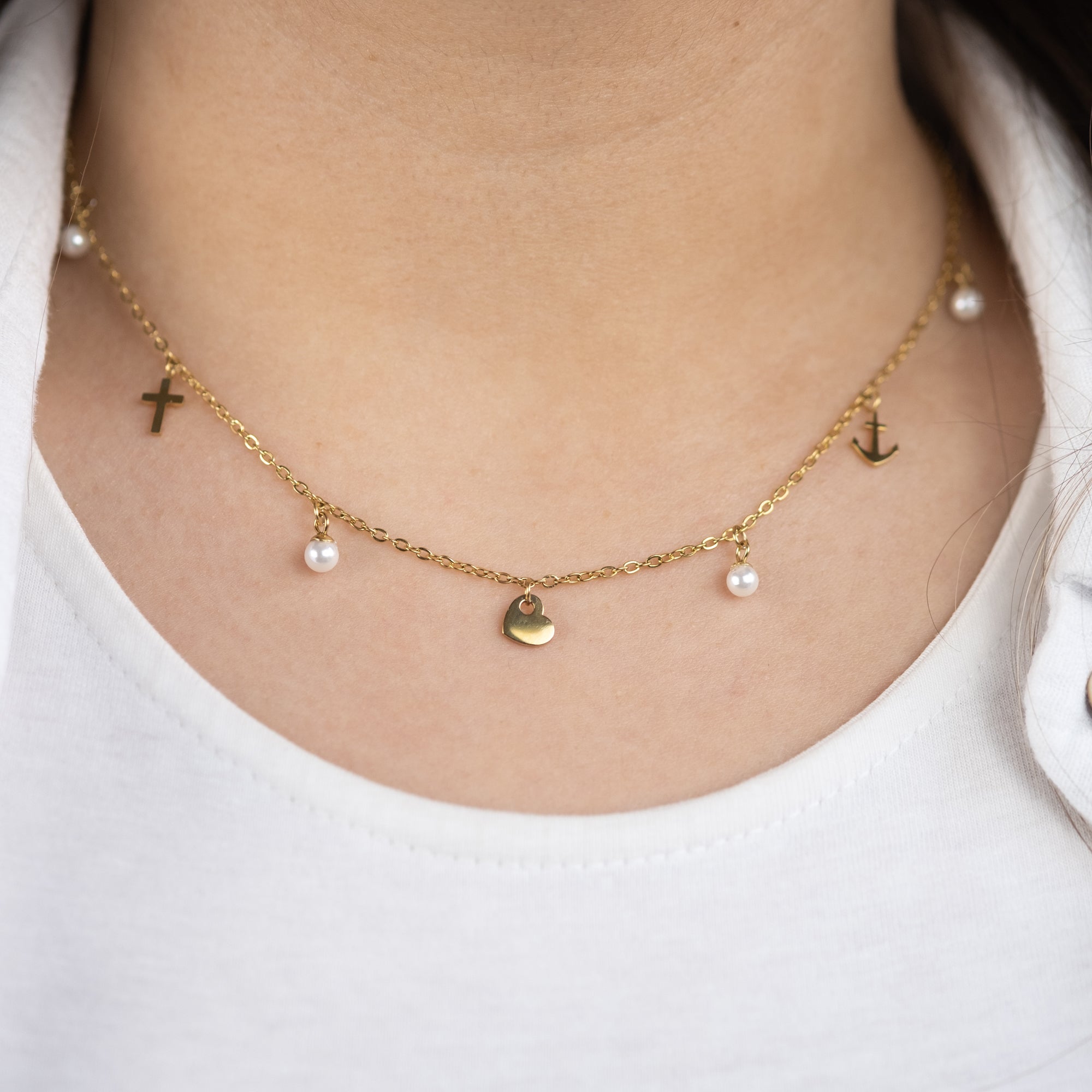mysteel-by-engelsrufer-halskette-edelstahl-gold-faith-love-hope-anker-herz-kreuz image 2