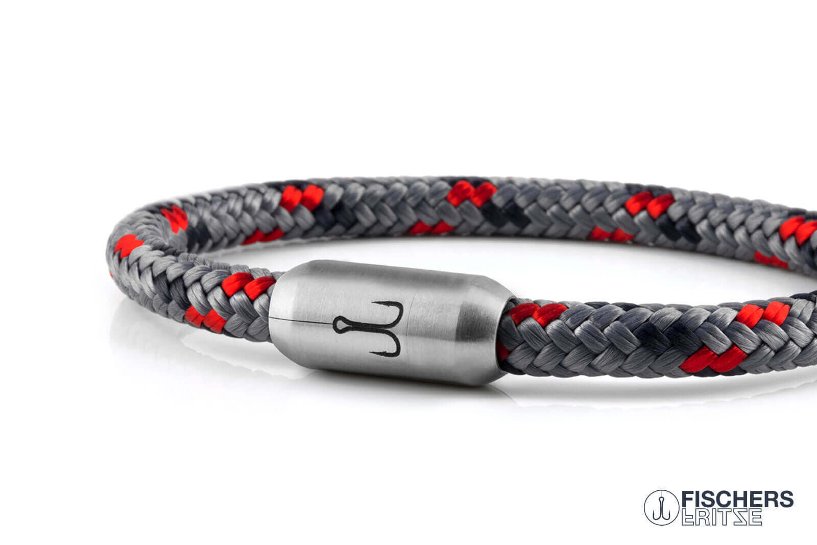 fischers-fritze-krabbe-edith-segeltau-armband-grau-rot-marineblau-6-mm image 7