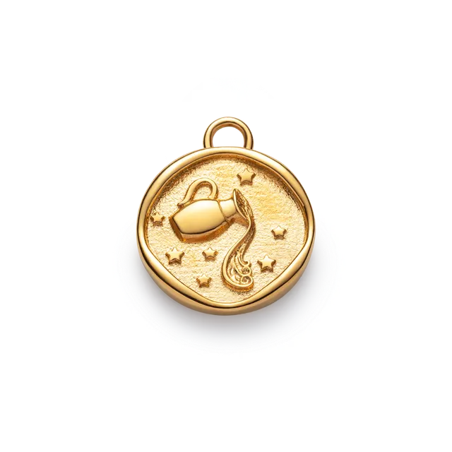 paul-hewitt-aquarius-charm-gold-zodiac-sternzeichen-anh-nger image 1