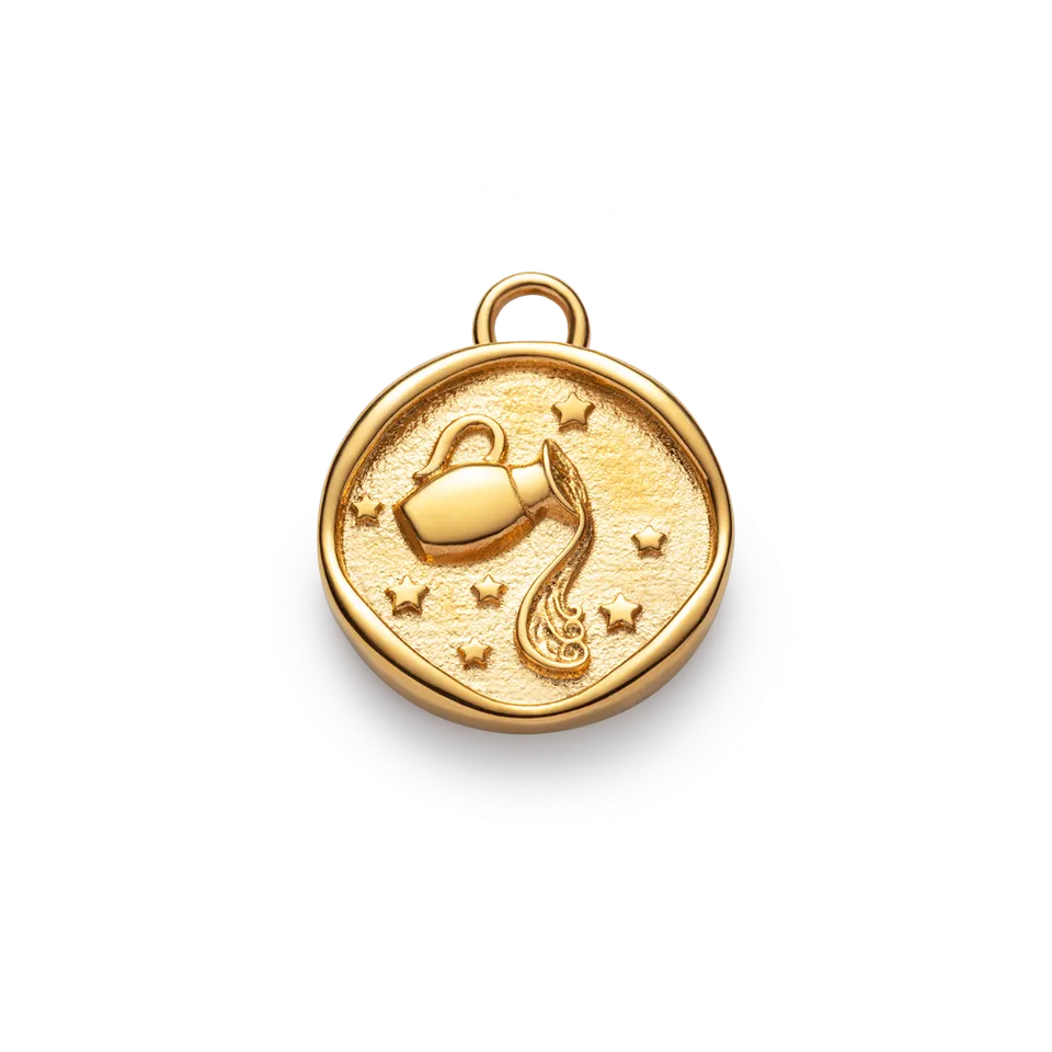 paul-hewitt-aquarius-charm-gold-zodiac-sternzeichen-anh-nger image 1