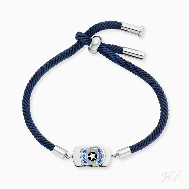 engelsrufer-kinder-armband-polizei-edelstahl-mit-emaille-16-19-cm image 1