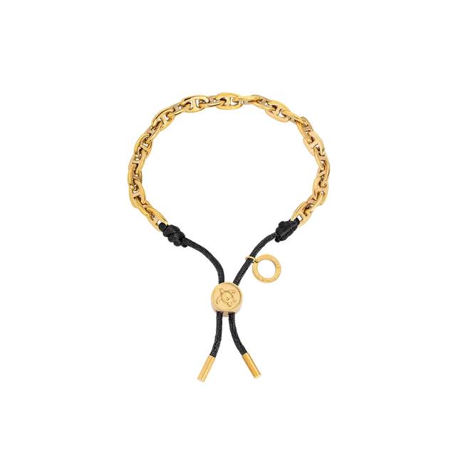 paul-hewitt-turtle-anchor-chain-armband-gold-schwarz-verstellbares-stoffarmband image 1