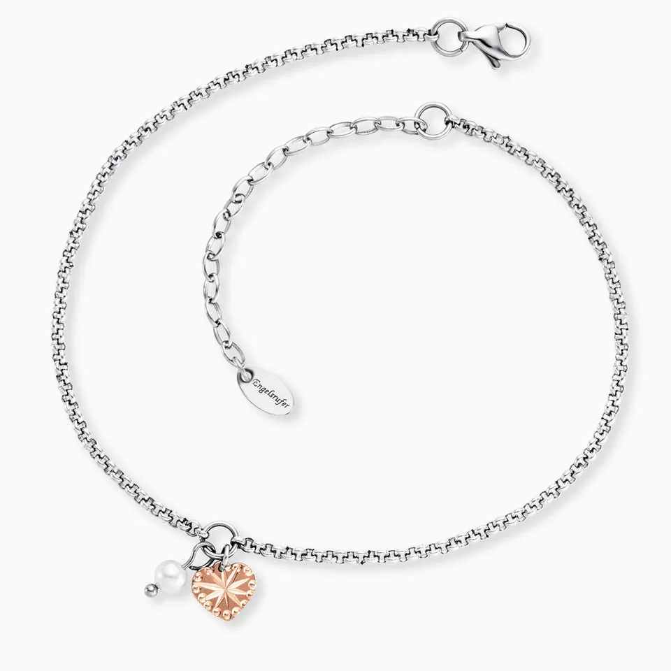 engelsrufer-fu-kette-edelstahl-herz-bicolor-mit-perle image 1