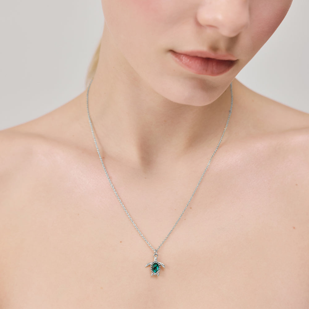 paul-hewitt-turtle-mono-halskette-aquamarine-silber-damen image 2