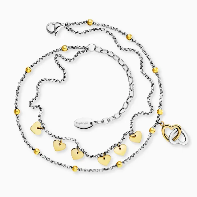 engelsrufer-with-love-fu-kette-edelstahl-herzen-bicolor image 1