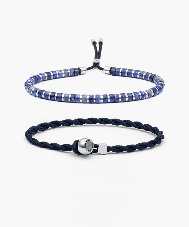pig-hen-brontide-okinawa-easy-ed-set-herren-armband-set-navy-silber image 1