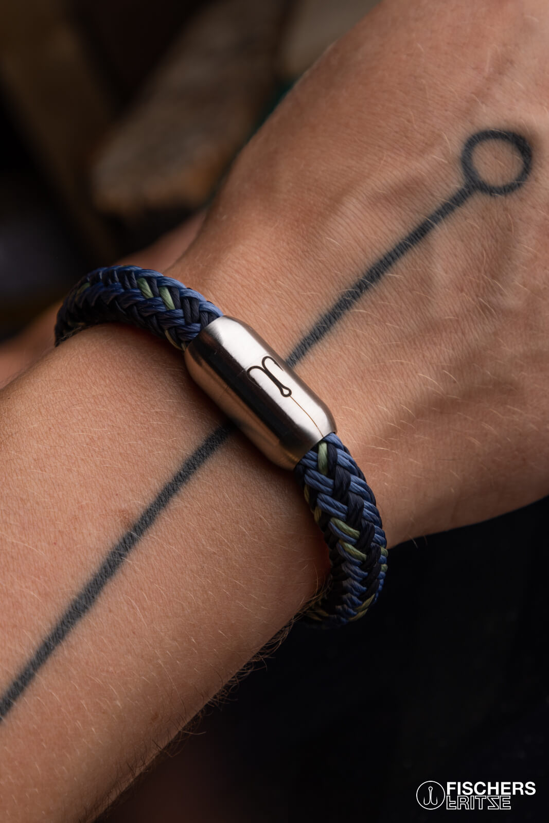 fischers-fritze-makrele-henning-segeltau-armband-marineblau-pastellblau-pastellg image 2
