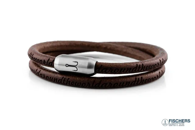 fischers-fritze-garnele-adrian-lederarmband-braun-around-the-world image 1