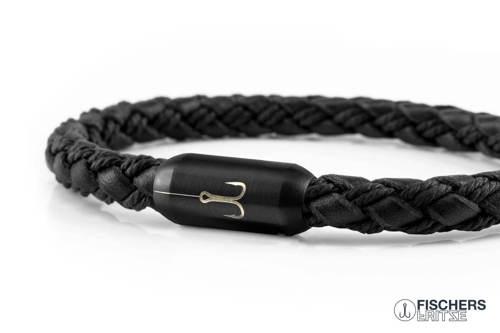 fischers-fritze-torpedokrabbe-fiene-lederarmband-schwarz-geflochten-6mm image 6