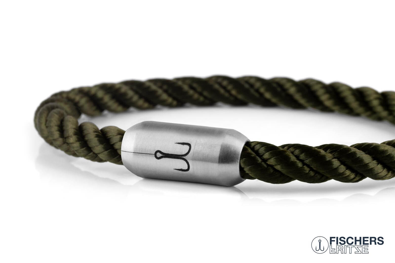 fischers-fritze-krabbe-theresa-segeltau-armband-olivgr-n-gedreht-6-mm image 8