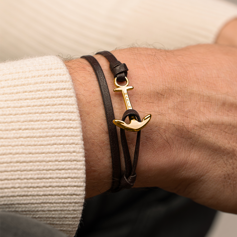 paul-hewitt-the-anchorband-hazelnut-lederarmband-herren image 3