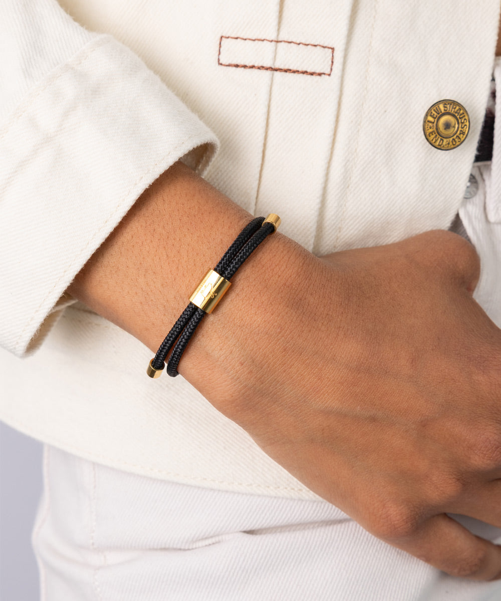 pig-hen-lewis-armband-schwarz-gold image 3