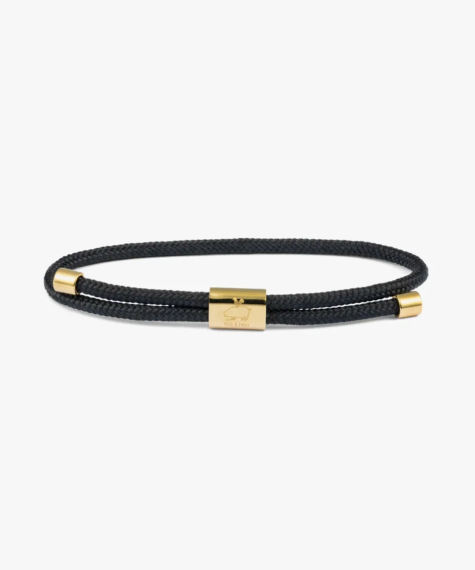 pig-hen-lewis-armband-schwarz-gold image 1
