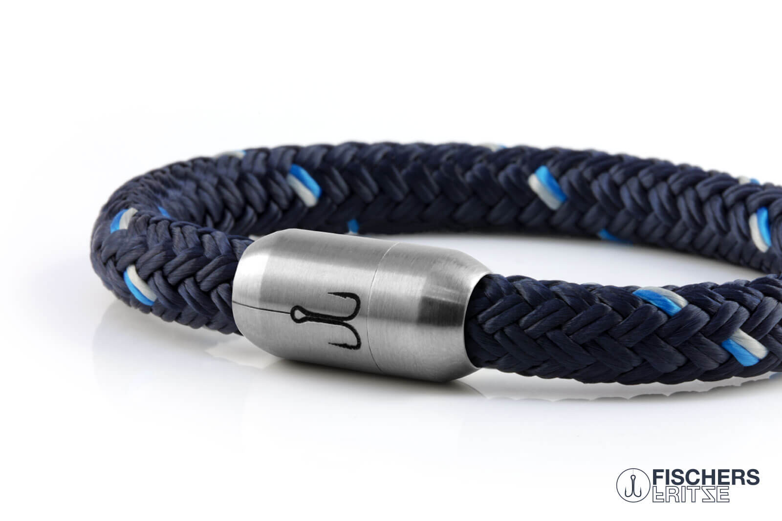 fischers-fritze-makrele-inseledition-amrum-segeltau-armband-marineblau-stahlblau image 2